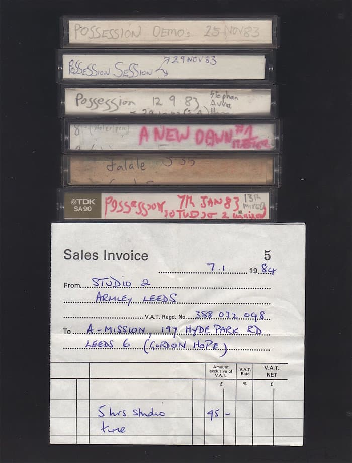 several Demo and Rehearsal Tapes from A-Mission (Gordon Hope) Archive