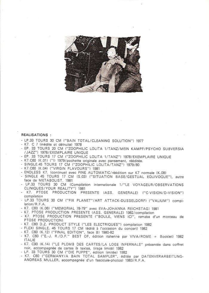 Bain Total Press Kit 1983