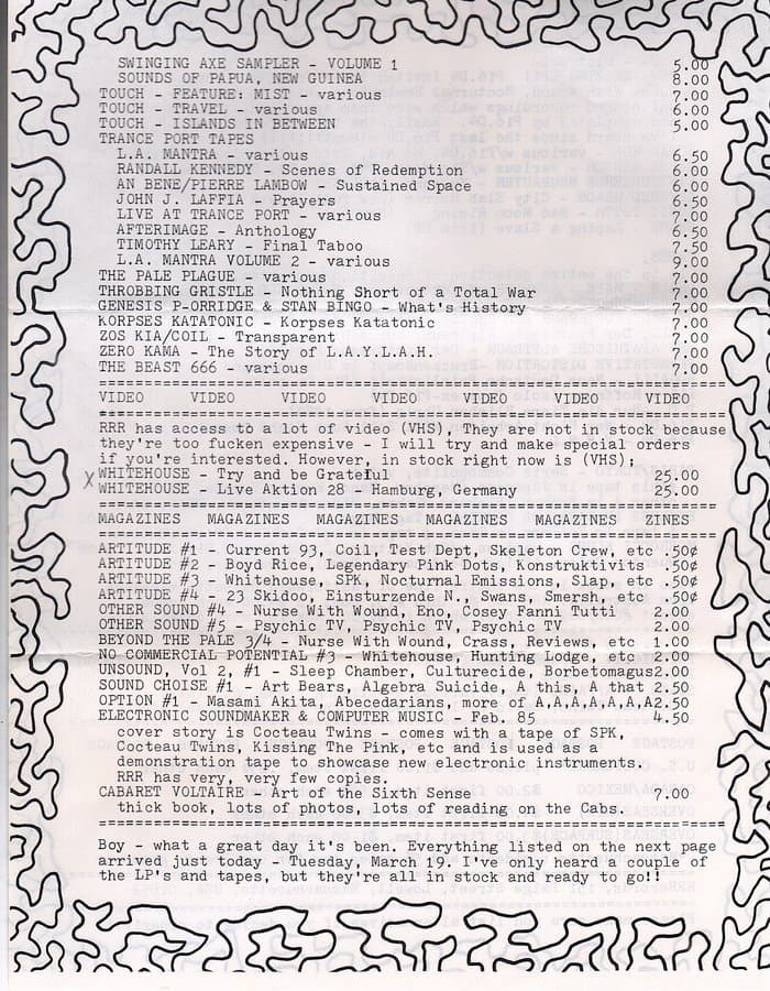 first Update list