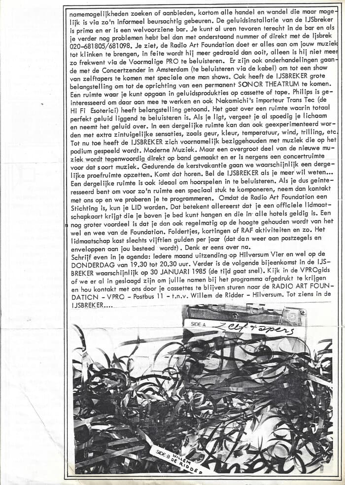 Radio Art Foundation Newsletter