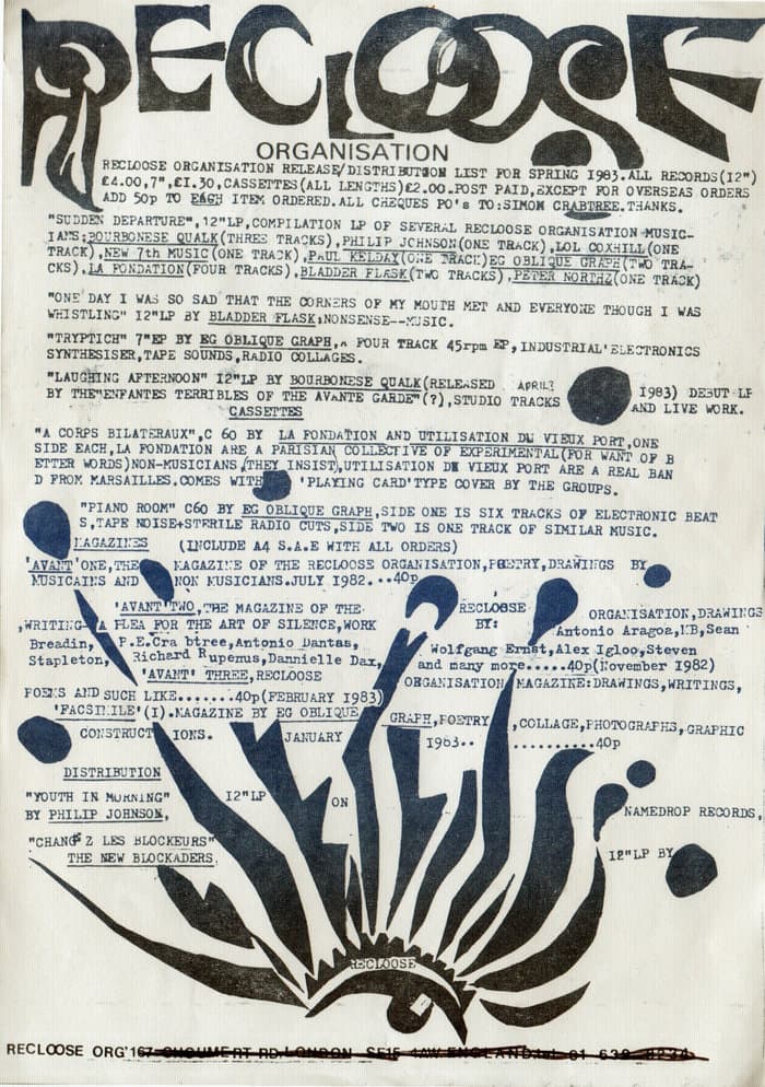 early Recloose Promo and Infosheets