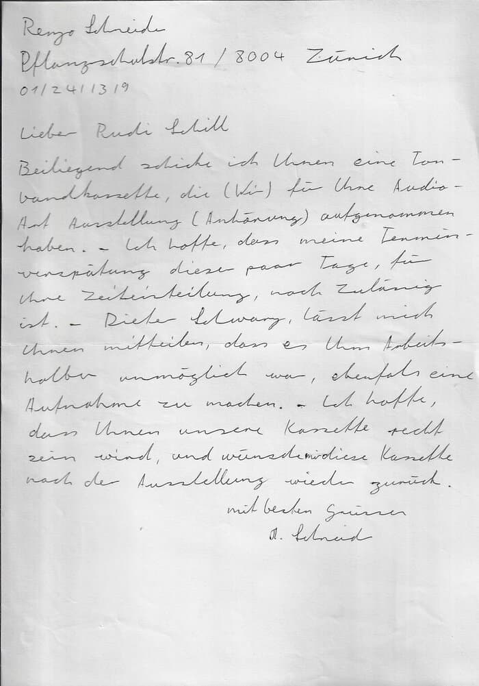 geschriebene, hörbare Texte / Stück für zwei Stimmen...