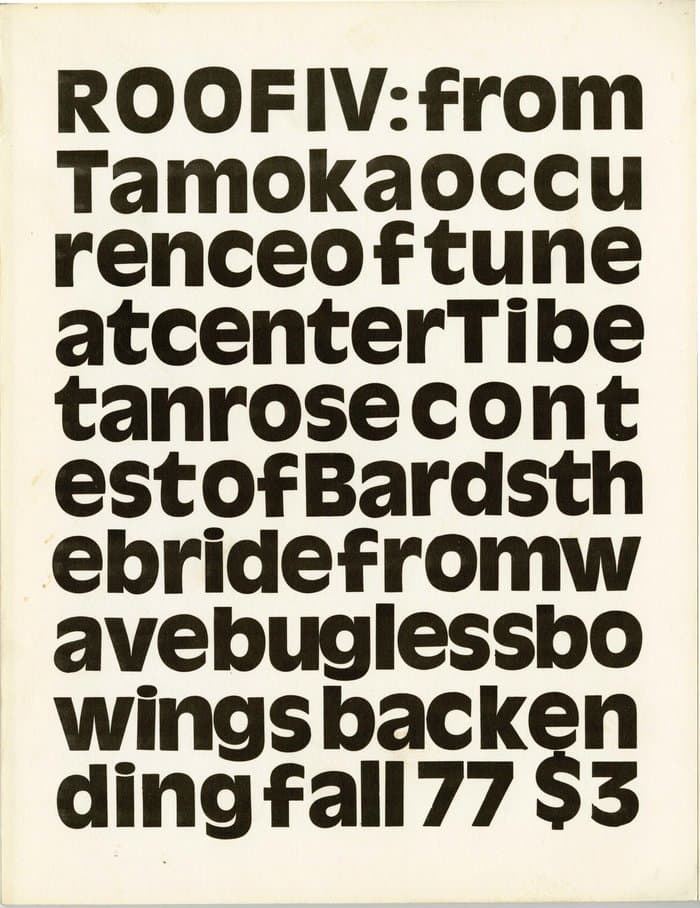 Roof No. 04 (Fall 1977)