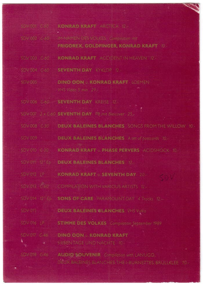 SDV Tonträger Catalogue Postcard