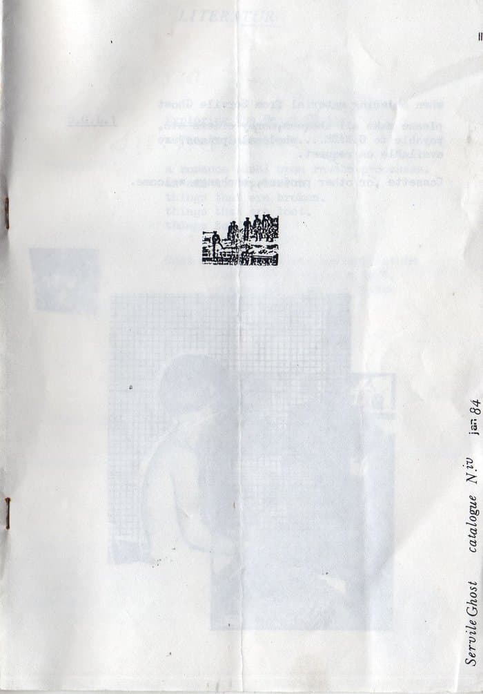 Servile Ghosts Catalogue