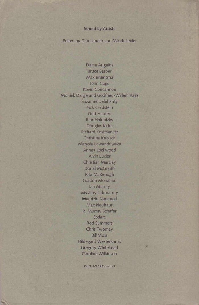 Sound by Artists