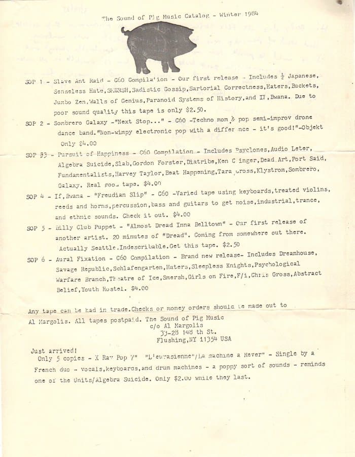 early Info Sheets 1984