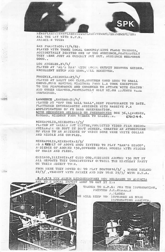 early 80s infosheets