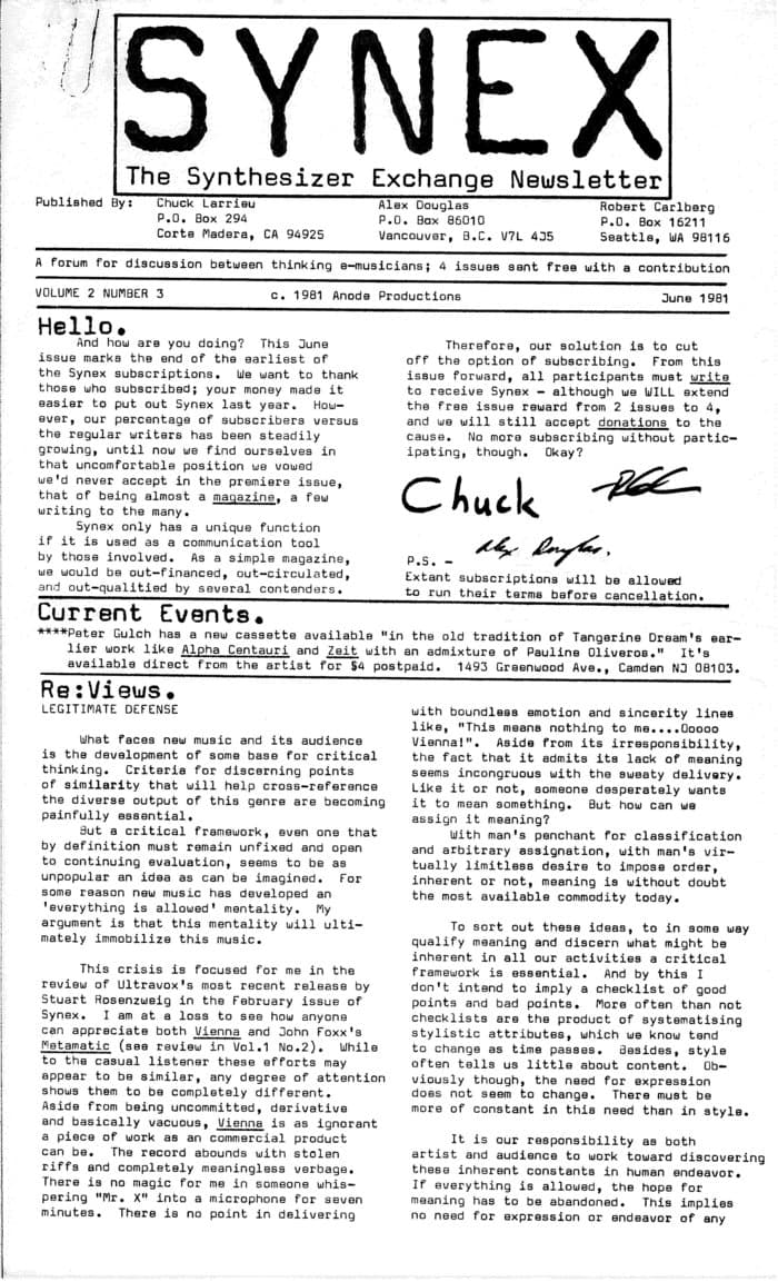 SYNEX newsletter 16 - July 1981