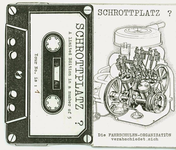 Schrottplatz. Die Fahrschulen Organisation Verabschiedet Sich