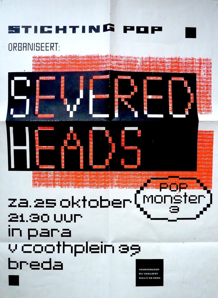 Severed Heads Concert-Poster Live Breda 25.10.1984