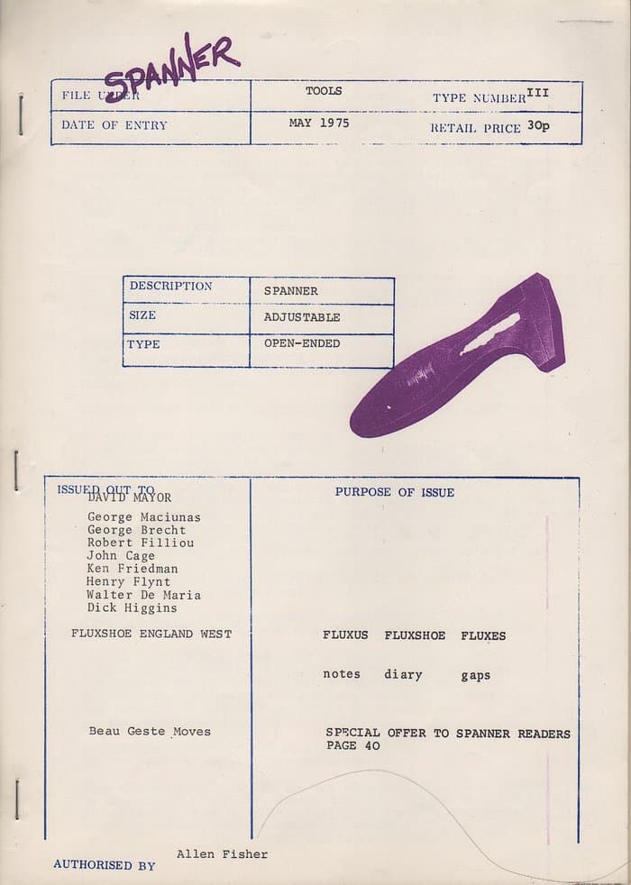 Spanner 03 - Various Artists FLUXUS FLUXSHOE FLUXES