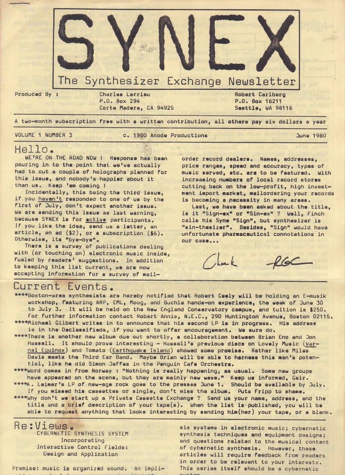 SYNEX newsletter 03 - June 1980