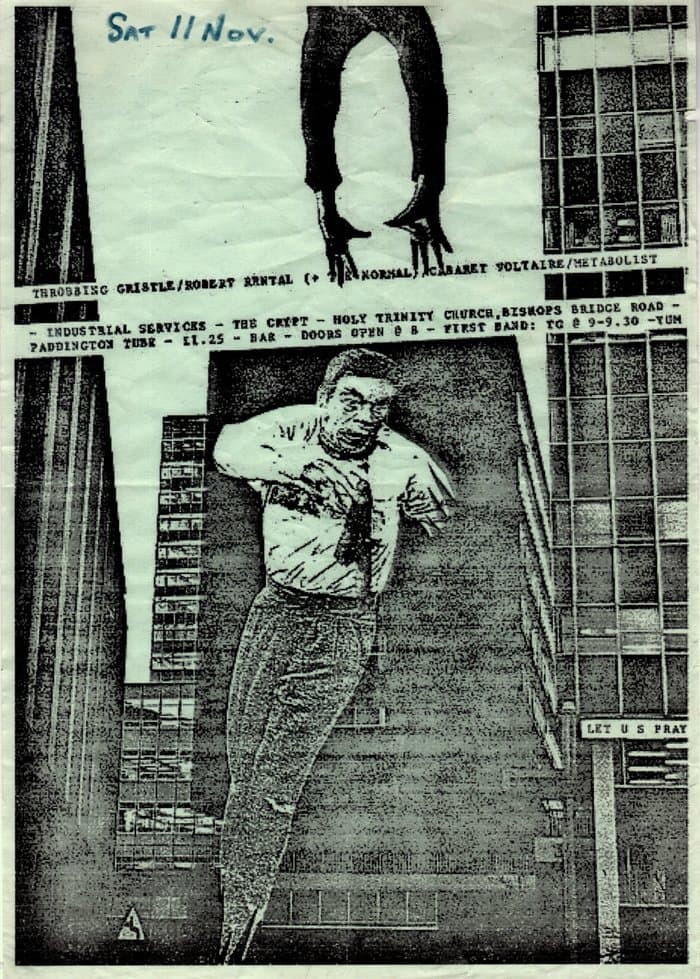 TG with Robert Rental the Normal Cabaret Voltaire and Metabolist at the Crypt 11.11.1980