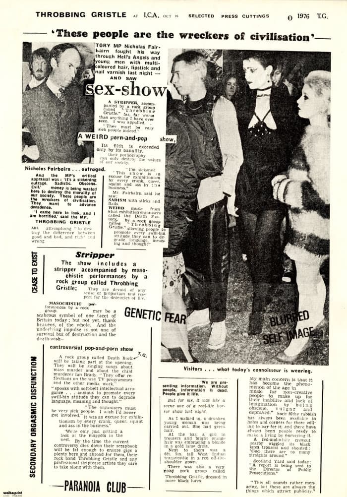 selected Press Cuttings Poster ICA October 1976