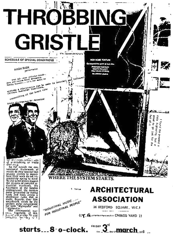 Poster Live 3.March 1978 Architectural Association