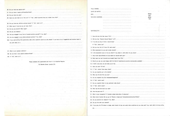 TG Questionnaire