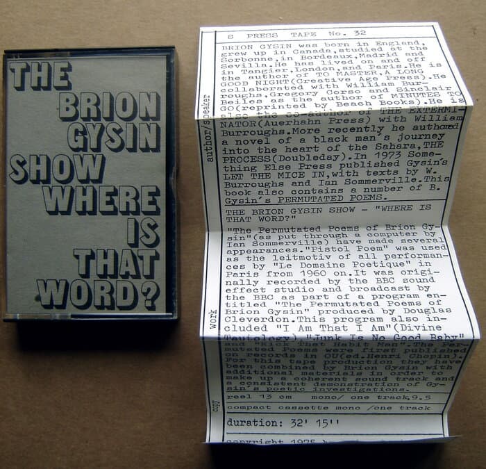 The Brion Gysin Show