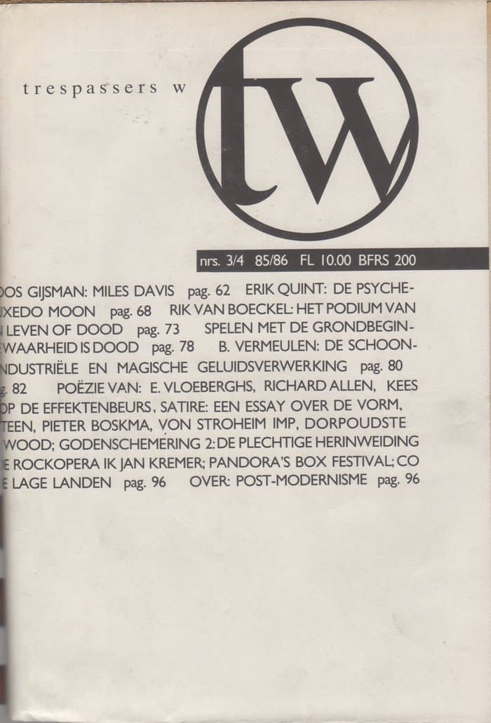 Trespassers W No.3/4 (85/86)