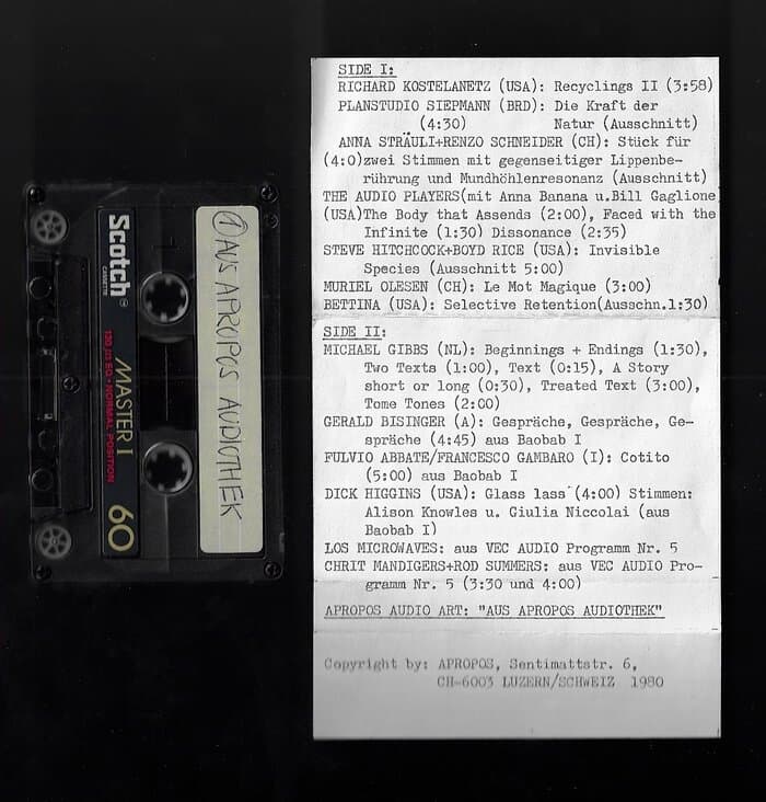 Apropos Audio Art: Aus APROPOS Audiothek