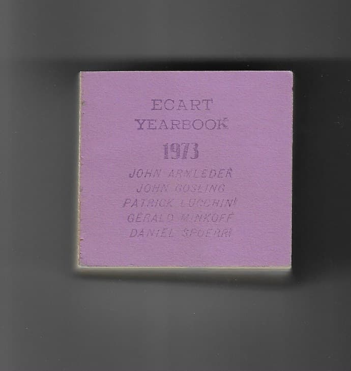 Ecart Yearbook 1973 (John Armleder / John Gosling / Patrick Luchini / Gerard Minkoff / Daniel Spoerri)