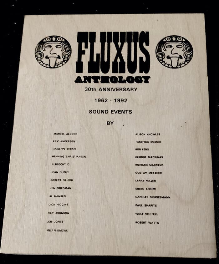 Fluxus Anthology 30th Anniversary 1962-1992 Sound Events