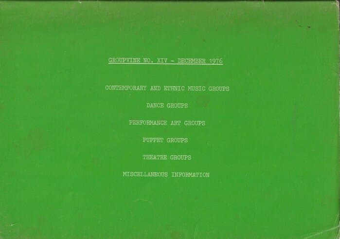 Groupvine 14 (december 1976) incl Throbbing Gritsle Add for first Lp