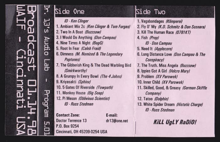 Dr. 13's Audio Lab - Program 5.01.98