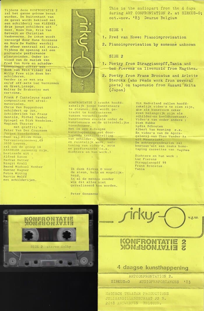 Artconfrontation 2. Sirkus O Audiperformances '83