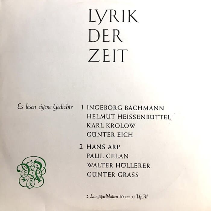 Lyrik Der Zeit 2 / Es Lesen Eigene Gedichte