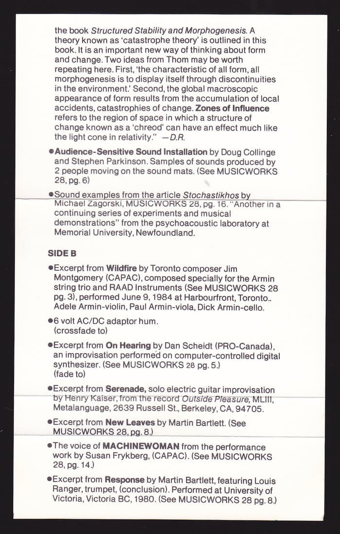 Musicworks 28: Electroacoustic Music In Canada C45)
