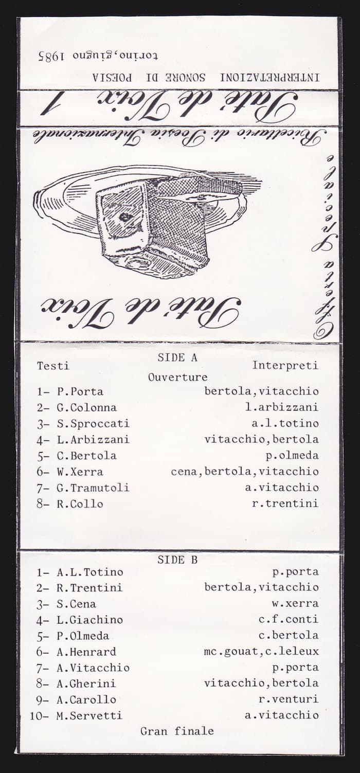 Pate de Voix Vol.1 Interpretazioni Sonore di Poesia