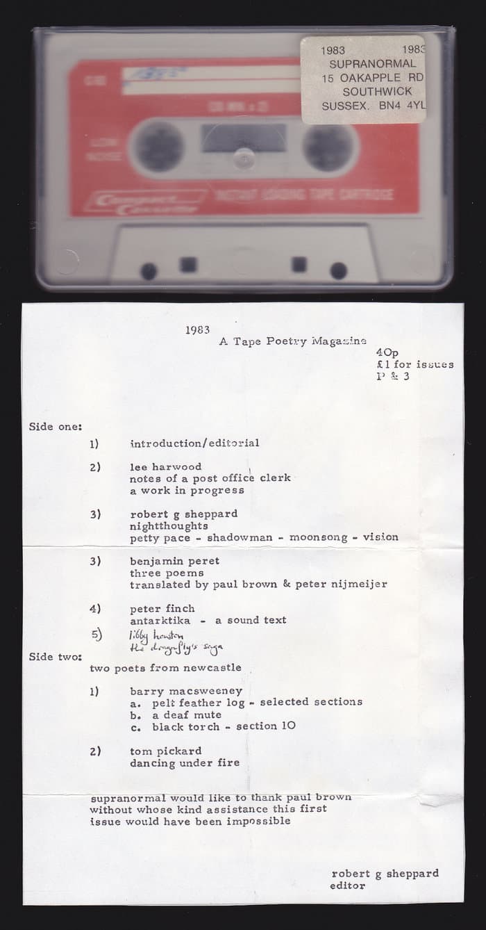1983 - A Tape Poetry Magazine No. One