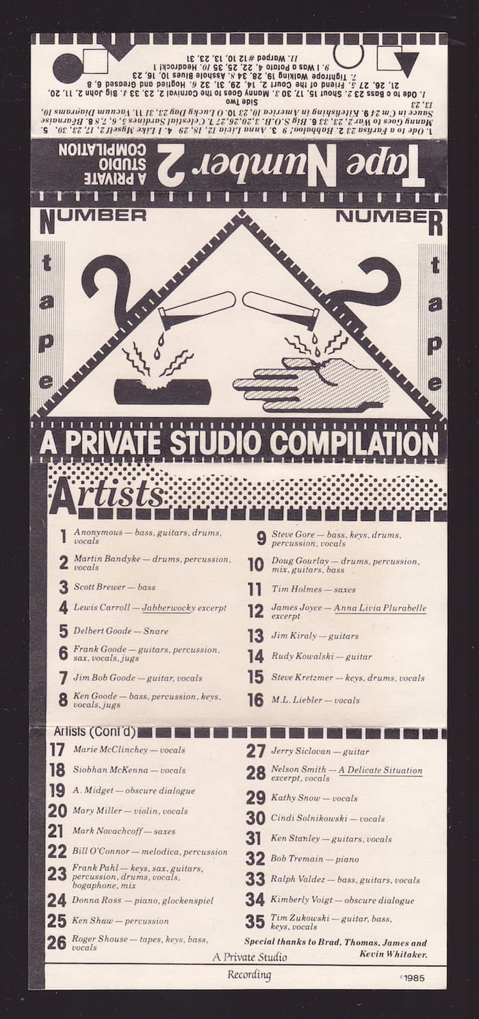 Tape Number 2 - a private Studio Compilation