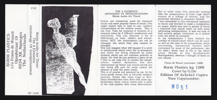 Korm Audio Art Three: The 4 Elements (Anthology Of Interpretations)