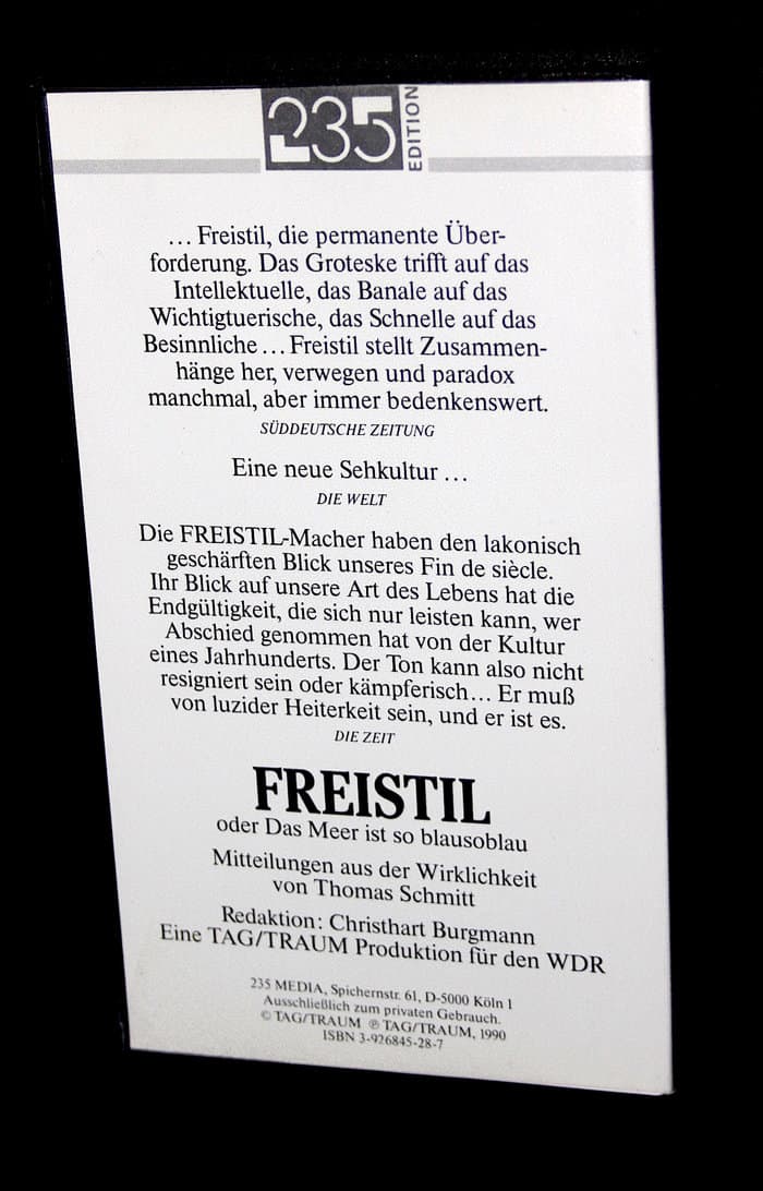 Freistil oder Das Meer is so blau