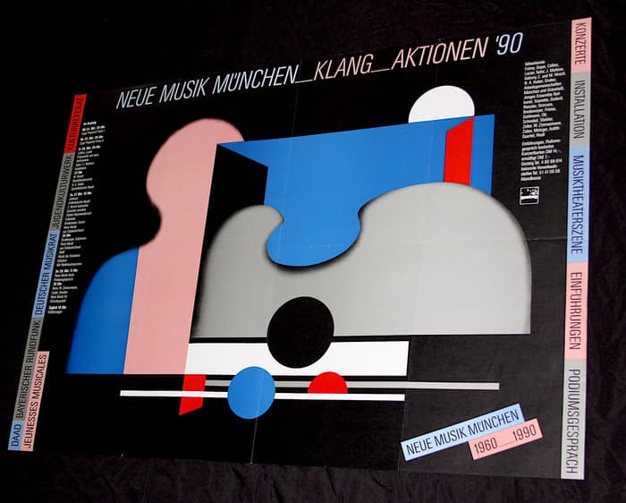 selected Posters to Festival Neue Musik München "Klang Aktionen" (1990, 1992, 1993)