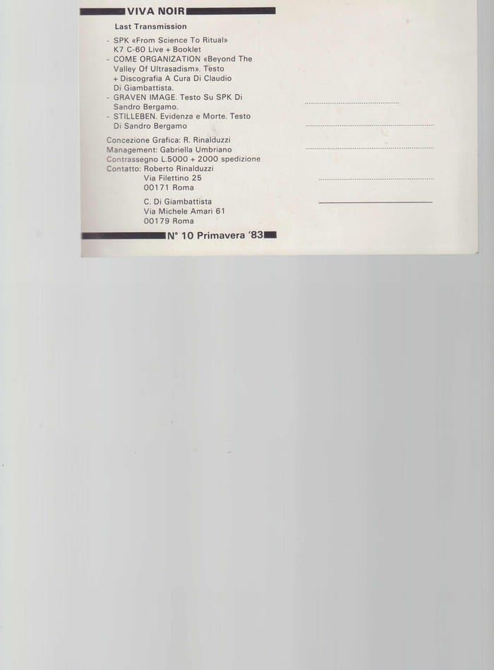Viva Noir No.10 Postcard