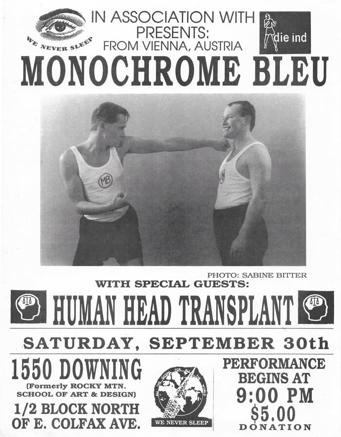 Monochrome Bleu and Human Head Transplant Live