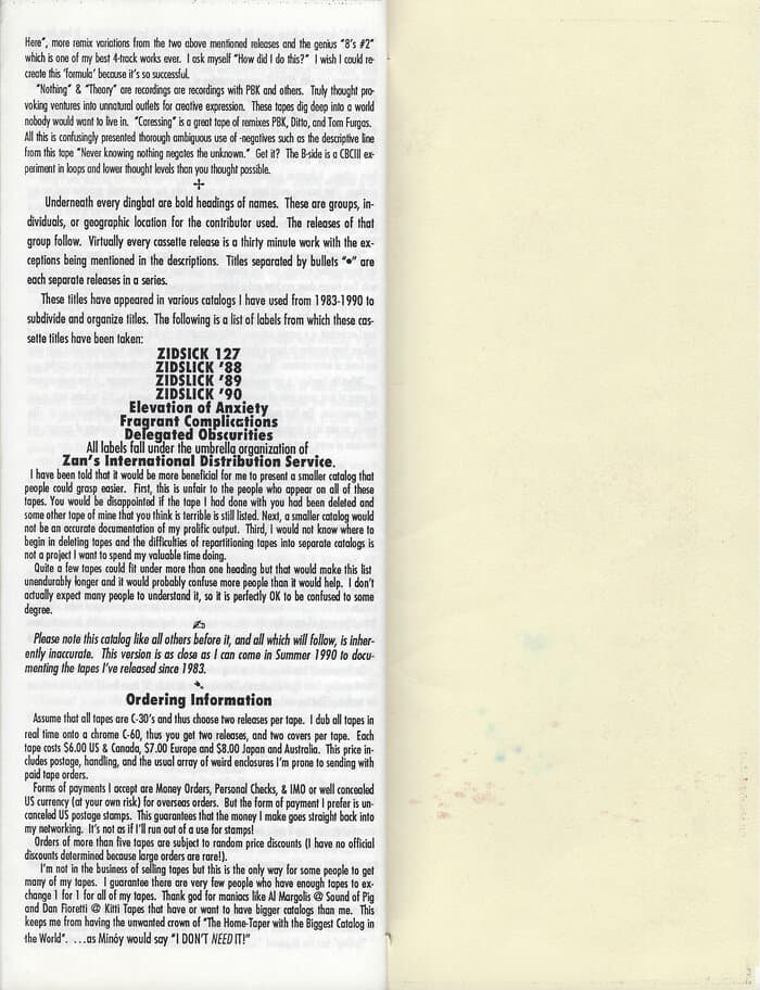 Explanation Catalog Summer 1990
