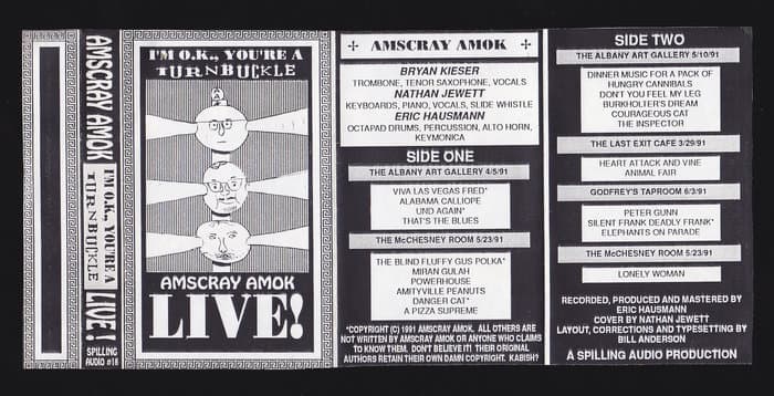 I'm O.K., You're A Turnbuckle (Amscray Amok Live!)