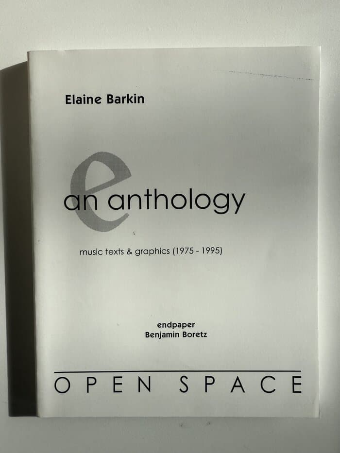 An Anthology. Music Texts & Graphics (1975-1995). endpaper, Benjamin Boretz