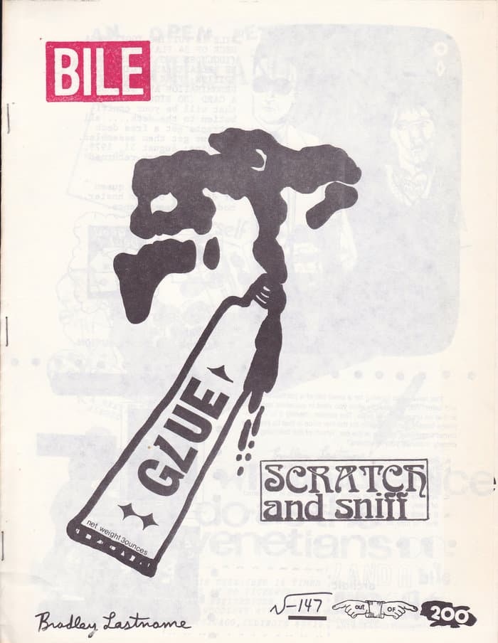 Bile No. Glue, scratch and sniff