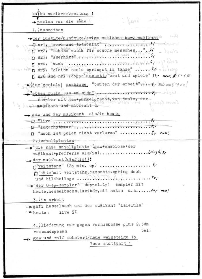 Bubu Musikverbreitung Overview incl vinyl