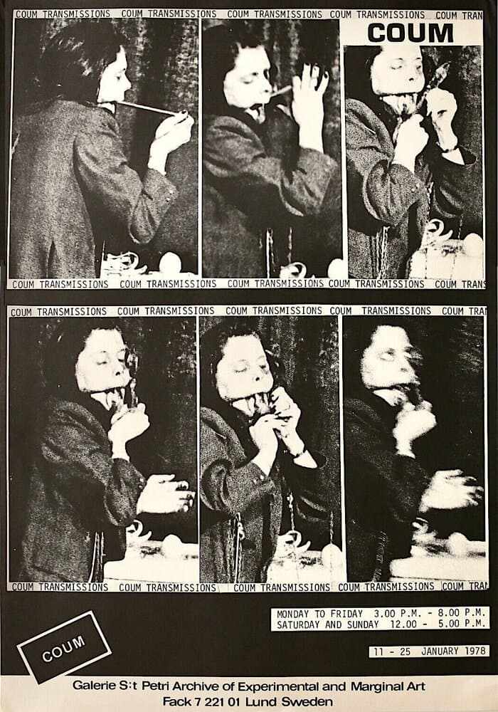 Poster for Galerie S:t Petri Archive of Experimental and Marginal Art, 1978, Lund, Sweden