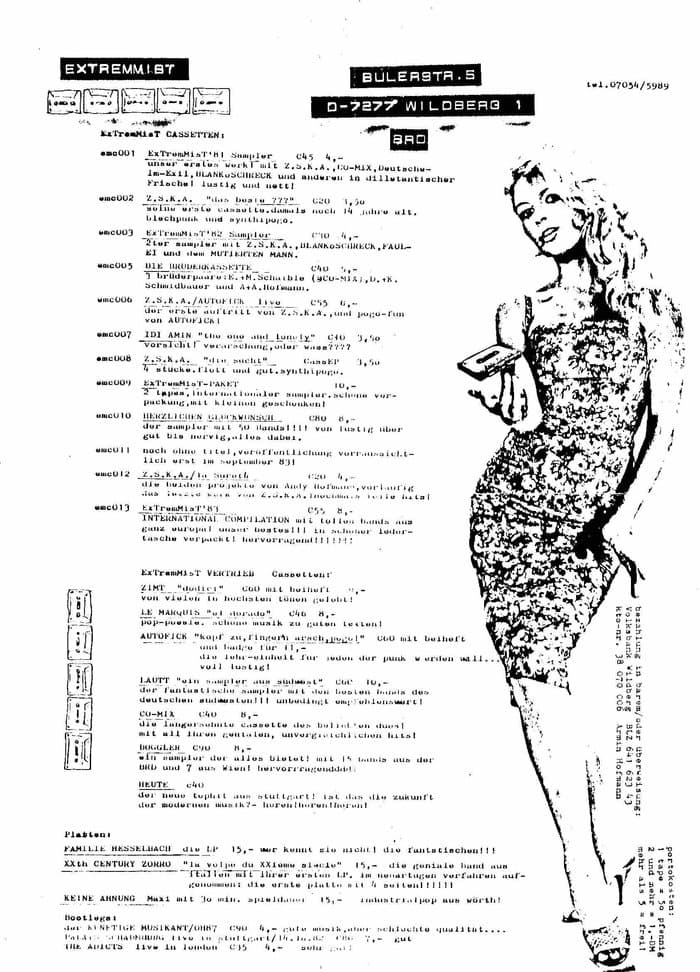 EXTREMIST PROMOSHEET