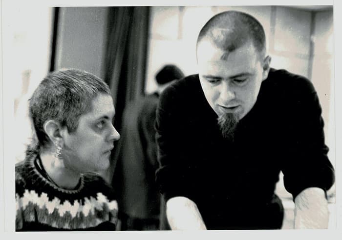 Gen with Andrew McKenzie of Hafler Trio in Karlsruhe 1987