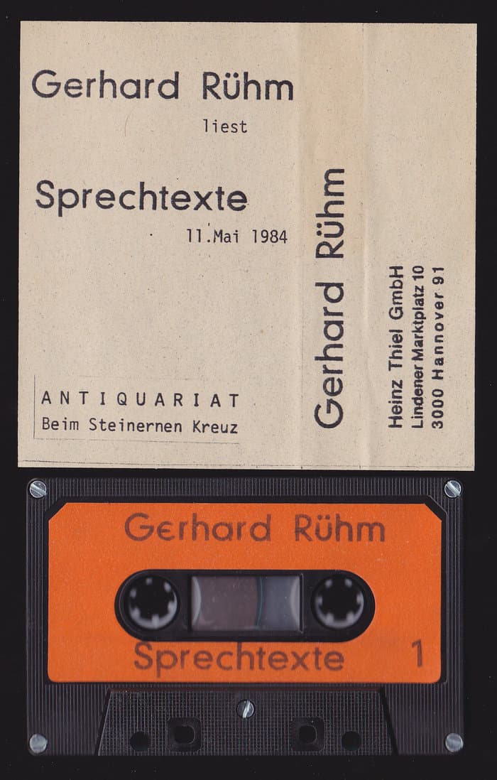 ...liest Sprechtexte 11.Mai.1984 Antiquariat beim Steinernen Kreuz