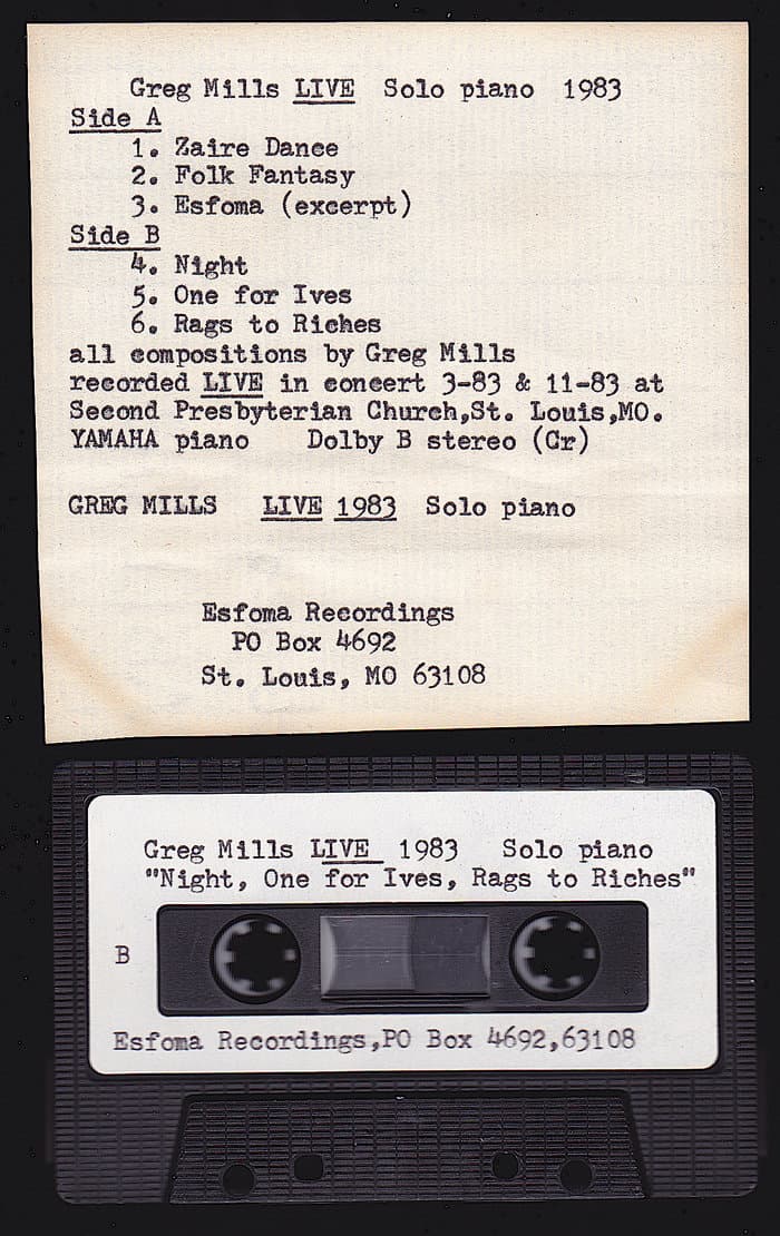 Live Solo Piano 1983