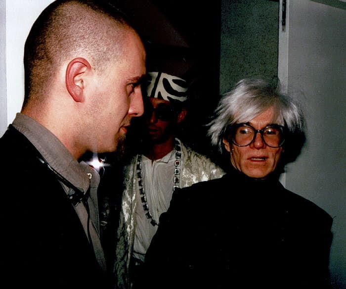 Andrew McKenzie with Andy Warhol